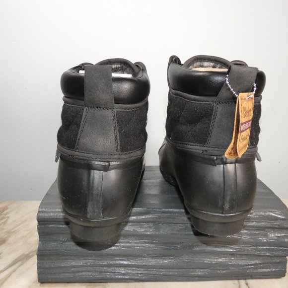 NiB Skechers Pond-Lil Puddles-Mid Quilted Lace Up Duck Boot 8 Black/Black - Picture 9 of 11